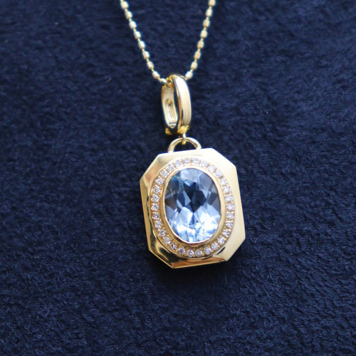 万能金具 アクアマリンペンダントトップk18 ペンダントトップ 万能金具 アクアマリンペンダントトップk18 ペンダントトップ
