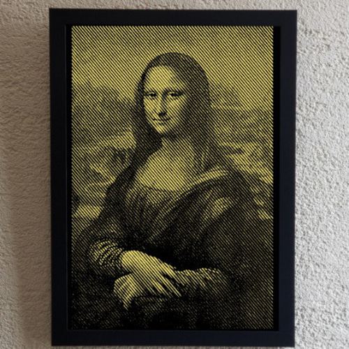 レオナルド・ダ・ヴィンチ モナリザ ハーフトーン切り絵A4 切り