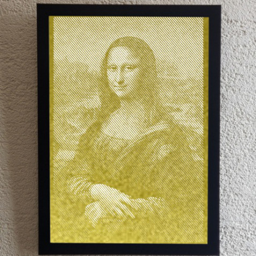 レオナルド・ダ・ヴィンチ モナリザ ハーフトーン切り絵A4 切り絵