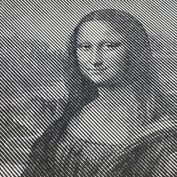 レオナルド・ダ・ヴィンチ　モナリザ　ハーフトーン切り絵A4 6枚目の画像