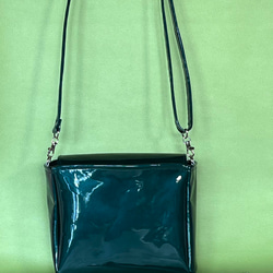 2wayショルダーバッグ 赤/緑 エナメル本革 ハンドバッグ クリスマス