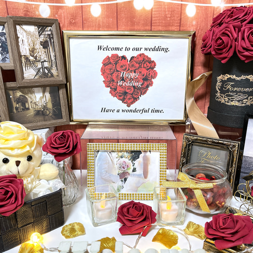 結婚式 ウェルカムスペース 受注 No.1074ウエディングベア付きウェルカムスペース