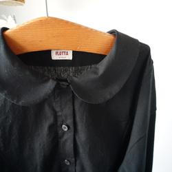付け襟長袖カットソー（黒丸襟） 10枚目の画像