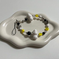 【ms-2】ビーズ マスクストラップ❁カラフル ニコちゃん 蝶々 原宿 韓国 ms-2】ビーズ マスクストラップ❁カラフル ニコちゃん 蝶々 原宿 韓国