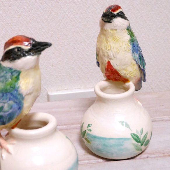 陶器の小鳥「八色鳥（ヤイロチョウ）」 8枚目の画像