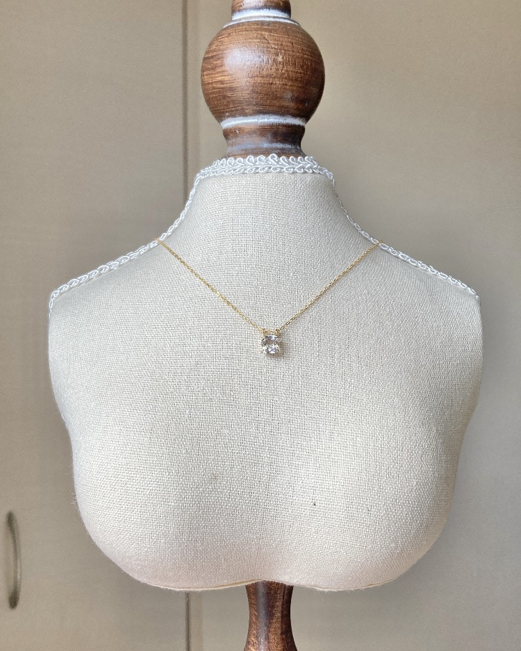 【14kgf】”sac” クリスタル 水晶 ゴールド ネックレス