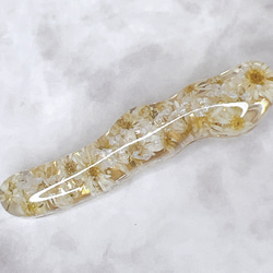 うにょクリップ♡清楚な白いお花のヘアアクセサリー 5枚目の画像