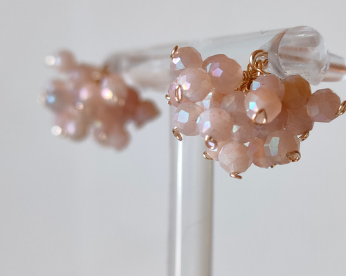 356 14kgfバイカラームーンストーンのチャーム 356 14kgfバイカラームーンストーンのチャーム