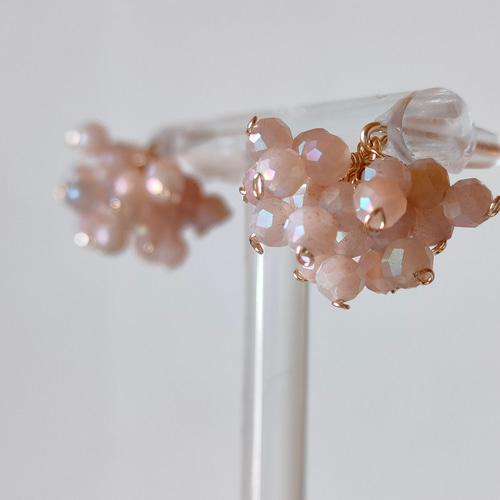 オレンジムーンストーン AA++ コーティング ポンポンシリーズ 14kgf