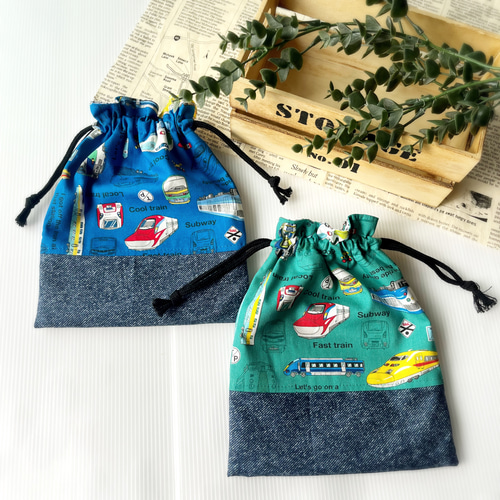 サイズ変更ご案内ページ［受注生産］大好き！新幹線☆レッスンバッグ 