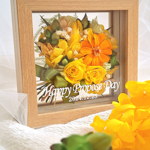 アフターブーケ（14.5cm）【受注製作】額装 立体額 記念 フレーム