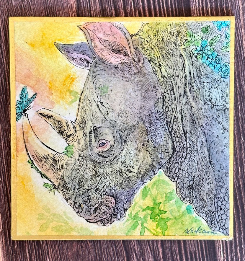 自画像　ミニ絵画