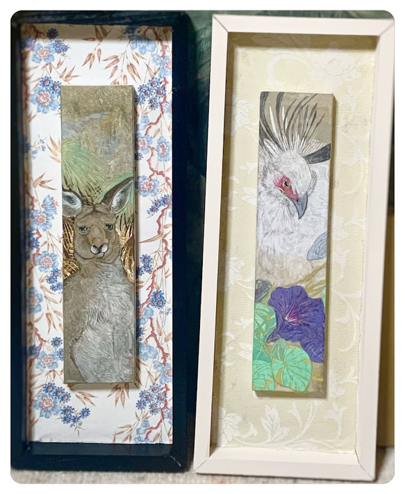 ヘビクイワシの 掛け軸風和風アート｜縁起の風を運ぶ、ヘビクイワシ 