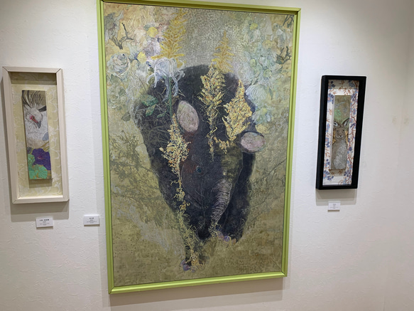 ヘビクイワシの 掛け軸風和風アート｜縁起の風を運ぶ、ヘビクイワシ 