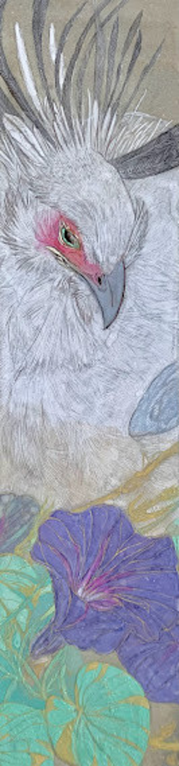 ヘビクイワシの 掛け軸風和風アート｜縁起の風を運ぶ、ヘビクイワシ 