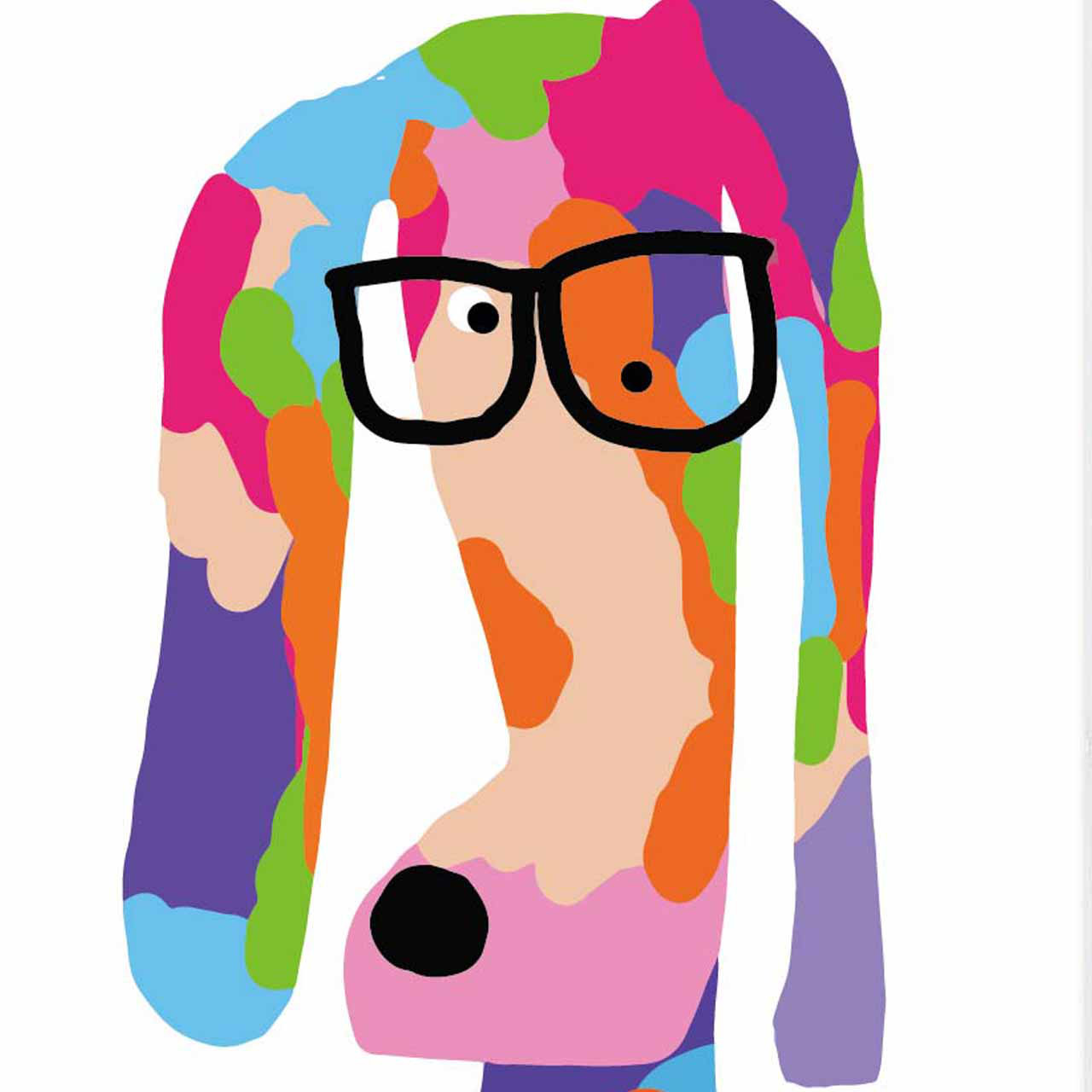 自分ツッコミくま A2 布製ポスター(ピンク) ナガノのくま（自分