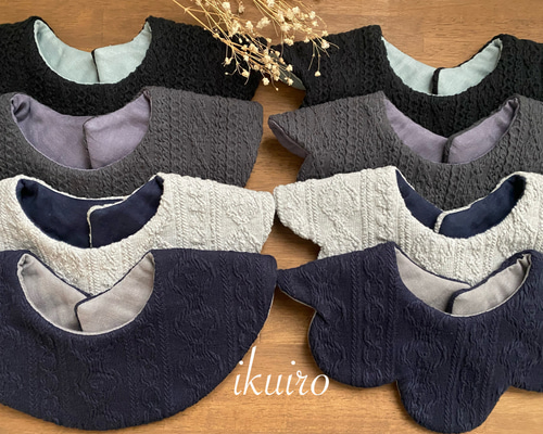 ハンドメイドスタイ　フリルスタイ　アランニット風ピンク 0037ced8ef66cfc658f77d2a8dc99b