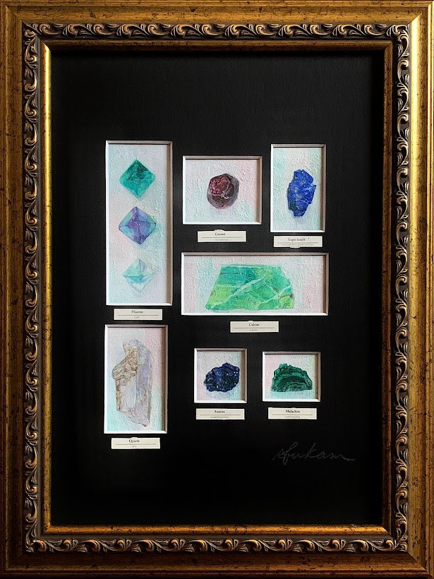 中国製　絵画　金属製キャンバス