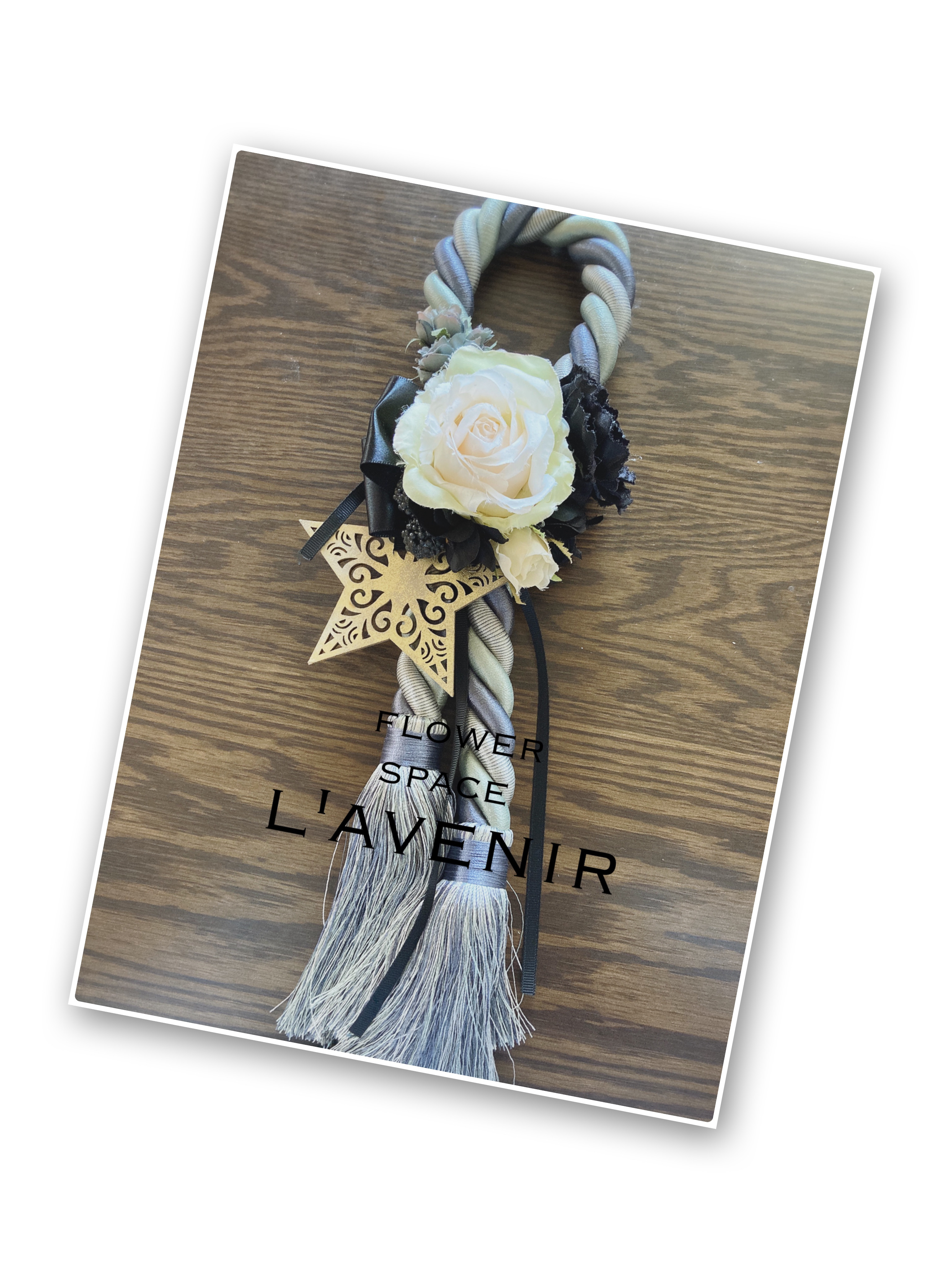 フラワータッセル BlackVer.(壁飾り)（アート）