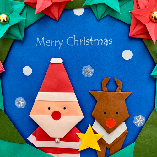 折り紙 クリスマスリース 壁面飾り その他素材 miko origami 通販