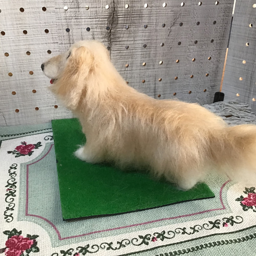 実寸大　ミニチュアダックス　クリーム 実寸大 ダックスぬいぐるみ クリーム