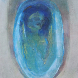 秘密の抽象画 青の洞窟｜青の迷宮、あなたの想像に委ねて 絵画 深町