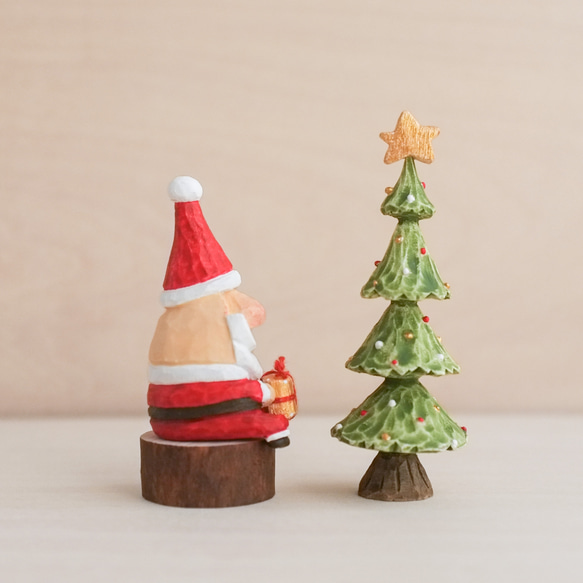 北欧  インテリア　木製【トントゥの クリスマス プレゼント】　木彫り　置物　 北欧雑貨  記念日　贈り物 4枚目の画像