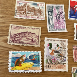 【フランス古切手】フランスの切手　大サイズ　10枚セット 2枚目の画像