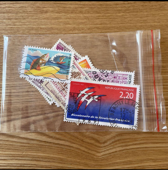 【フランス古切手】フランスの切手　大サイズ　10枚セット 7枚目の画像