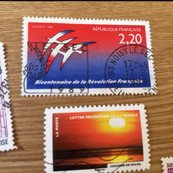 【フランス古切手】フランスの切手　大サイズ　10枚セット 6枚目の画像