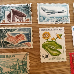 【フランス古切手】フランスの切手　大サイズ　10枚セット 3枚目の画像