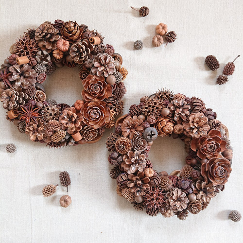 秋の木の実のリースS(20cm)*016* リース yannn 通販 16889233｜Creema