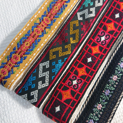 刺繍リボンのスマホハンドストラップ☆キーホルダー≪金具ゴールド≫ 16枚目の画像