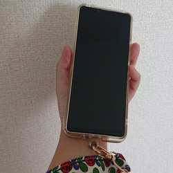刺繍リボンのスマホハンドストラップ☆キーホルダー≪金具ゴールド≫ 18枚目の画像