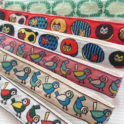 刺繍リボンのスマホハンドストラップ☆キーホルダー≪金具ゴールド≫ 3枚目の画像