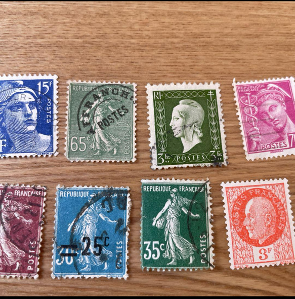【フランス古切手】フランスの切手　10枚セット 3枚目の画像