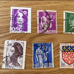 【フランス古切手】フランスの切手　小サイズ　10枚セット 4枚目の画像