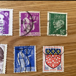 【フランス古切手】フランスの切手　小サイズ　10枚セット 5枚目の画像