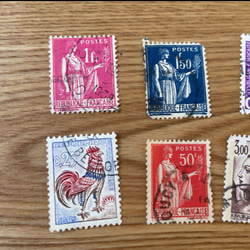 【フランス古切手】フランスの切手　小サイズ　10枚セット 2枚目の画像