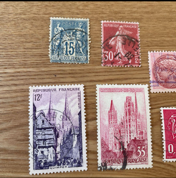 【フランス古切手】フランスの切手　６枚セット 2枚目の画像