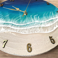 海の壁掛け時計　壁掛け　時計　掛け時計　海　波　沖縄　ダイビング　サーフィン　癒し　ハワイ 3枚目の画像