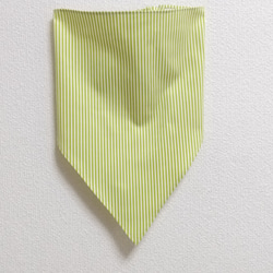 ☆１セット限定10％OFF☆ 130cm【腰回り選択可】スライプ（黄緑）キッズエプロン・三角巾セット 10枚目の画像