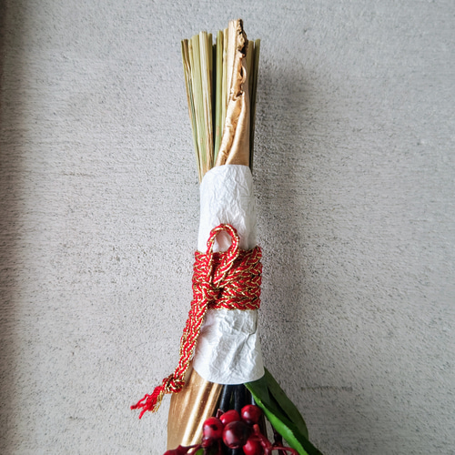 お正月飾り2024 迎春スワッグA／稲穂飾り／ドライ＆アーティ