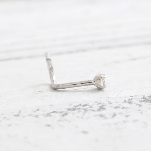 14K金 ゴールド Cz, MOISSANI, ダイヤモンド 鼻ピアス ノーズ