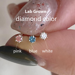 14K金 ゴールド Cz, MOISSANI, ダイヤモンド 鼻ピアス ノーズピアス ス タッド 孔 ネジ穴 ピアス 2枚目の画像