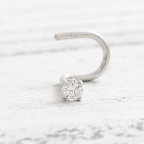 14K金 ゴールド Cz, MOISSANI, ダイヤモンド 鼻ピアス ノーズ