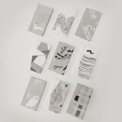 京友禅　金封袱紗（ふくさ）『ONE TONE』　椿　モノトーン 8枚目の画像