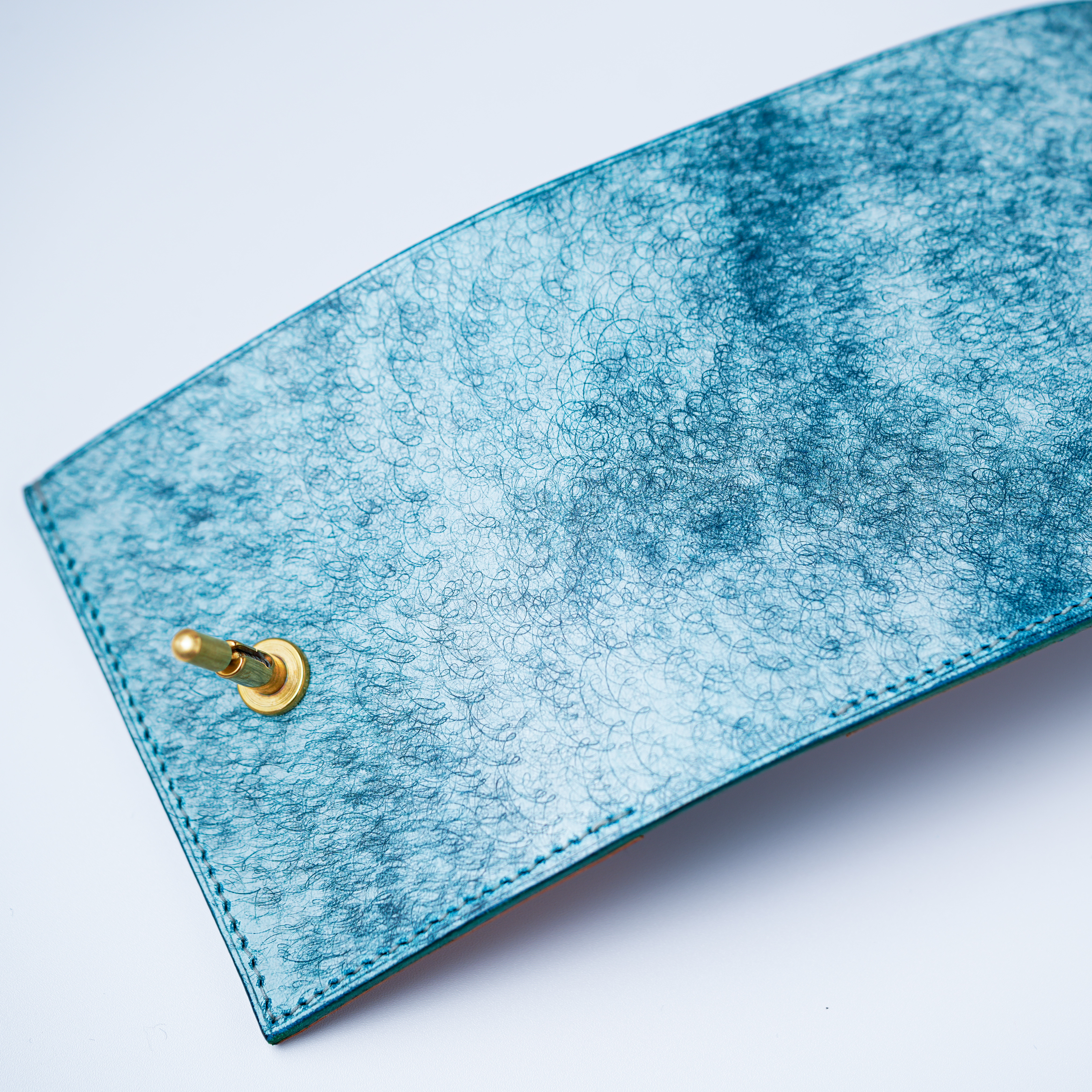 flap mini wallet [ MARGOT FOG / Turchese ] オコシ金具 ver. ミニ財布