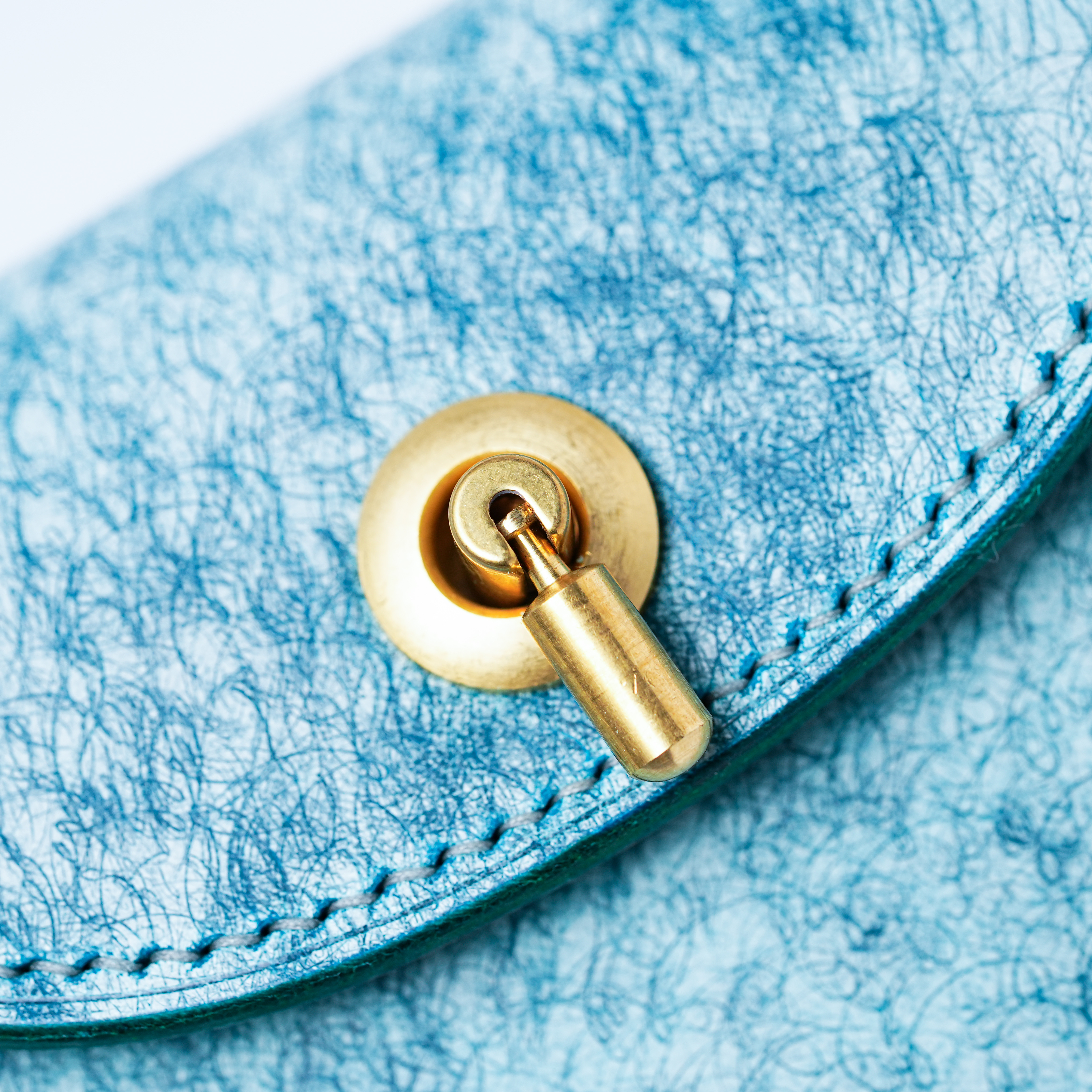 flap mini wallet [ MARGOT FOG / Turchese ] オコシ金具 ver. ミニ財布