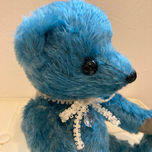 エリオットブルーのテディベア 〜24cm〜 ぬいぐるみ sanatio 通販